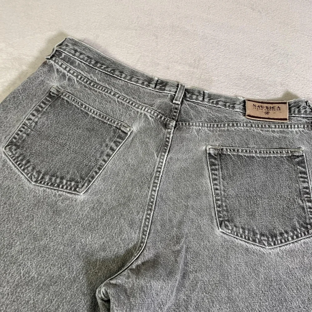 Vintage Nautica Jeans Company Shorts Mens 40 Gray Denim Baggy 11